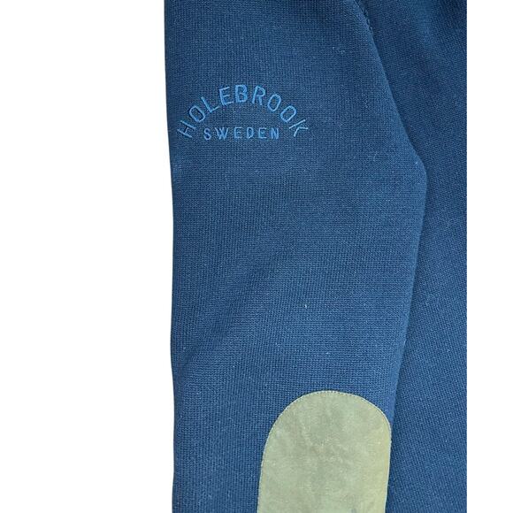 Holbrook Sweden Pernilla Blue Casual Blazer Jacket Elbow Patch Size Medium - Picture 7 of 9